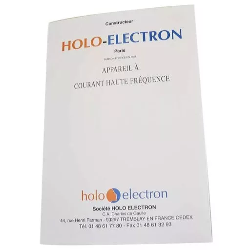 Brochure d'utilisation des électrodes Haute Fréquence